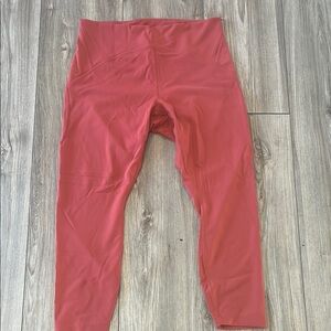 Lululemon Red High-Waisted Leggings